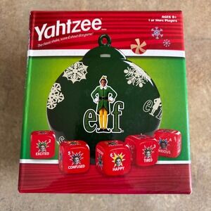 Yahtzee Elf The Movie Edition Board Game Custom Dice Cup Score Pad Rules